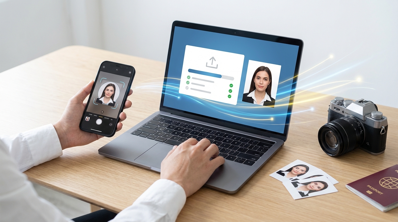 証明写真のアップロード手順と注意点