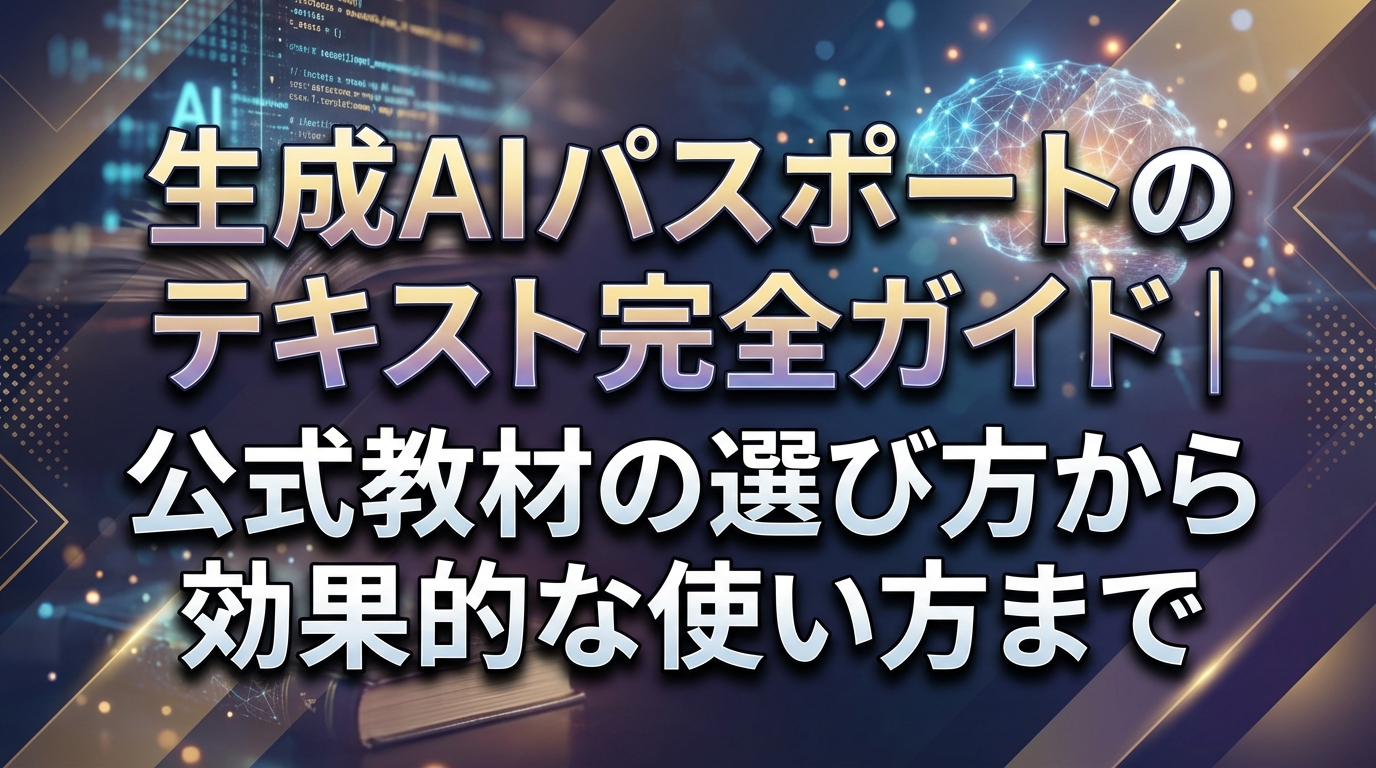 生成AIパスポートのテキスト完全ガイド｜公式教材の選び方から効果的な使い方まで