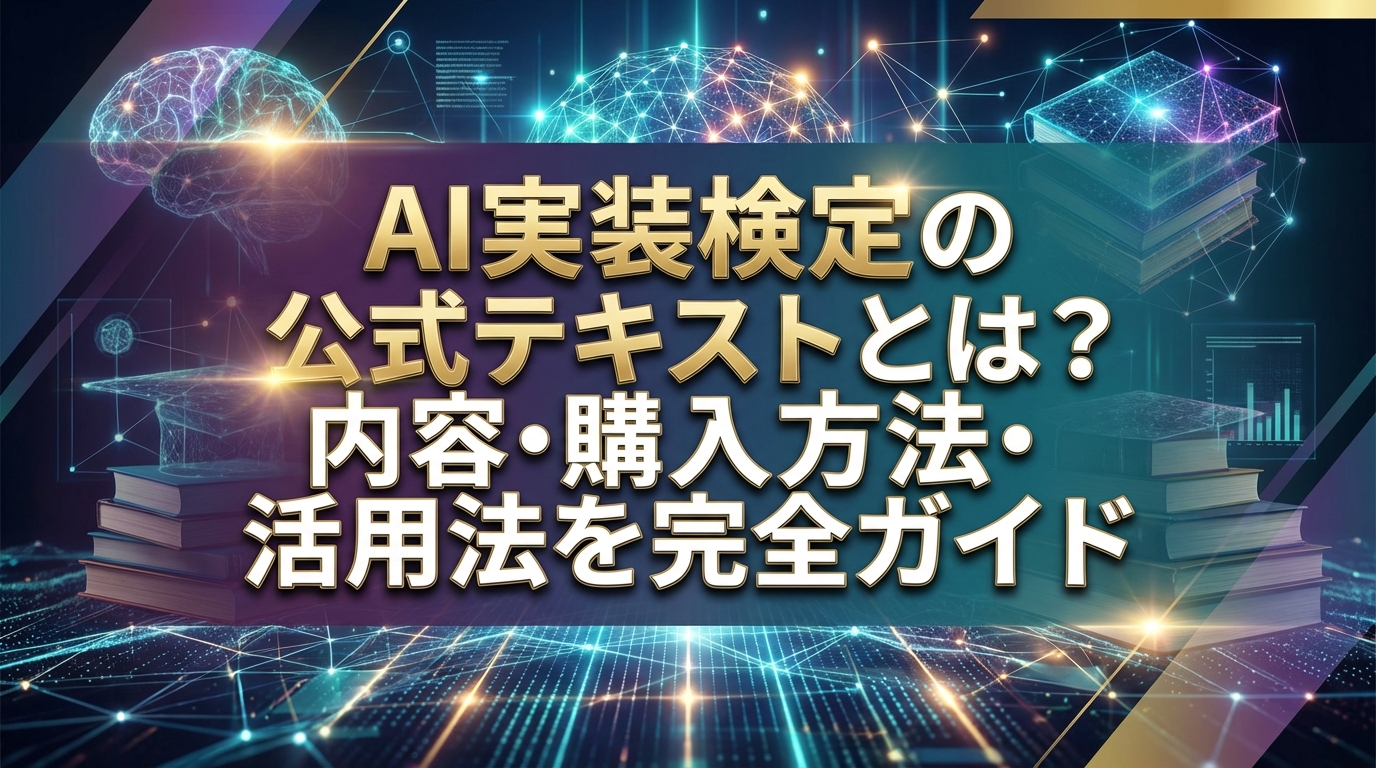AI実装検定の公式テキストとは？内容・購入方法・活用法を完全ガイド