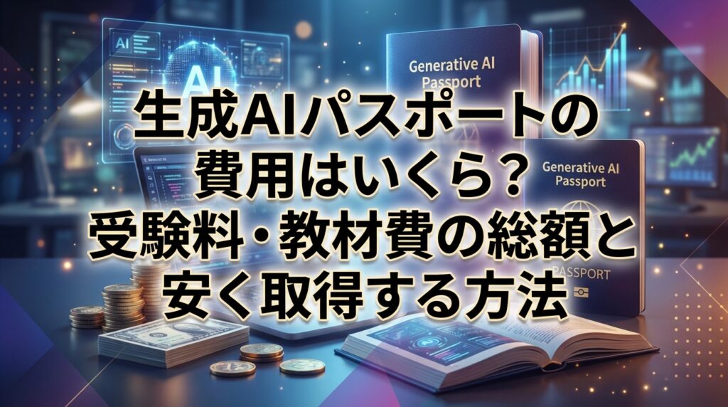 生成AIパスポートの費用はいくら？受験料・教材費の総額と安く取得する方法