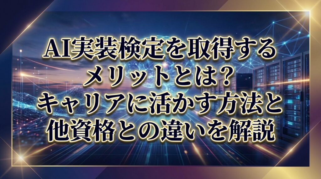 AI実装検定を取得するメリットとは？キャリアに活かす方法と他資格との違いを解説