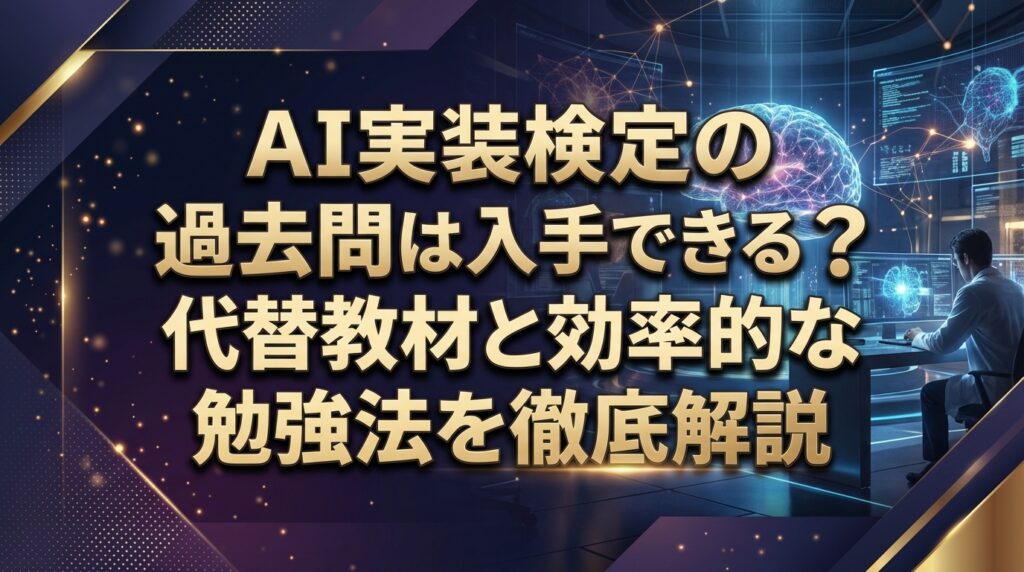 AI実装検定の過去問は入手できる？代替教材と効率的な勉強法を徹底解説