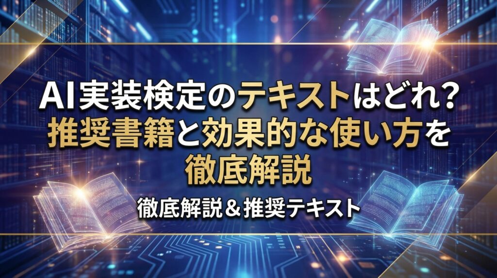AI実装検定のテキストはどれ？推奨書籍と効果的な使い方を徹底解説