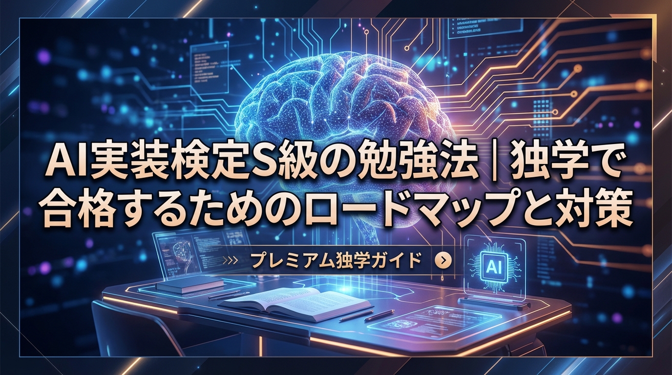 AI実装検定S級の勉強法|独学で合格するためのロードマップと対策