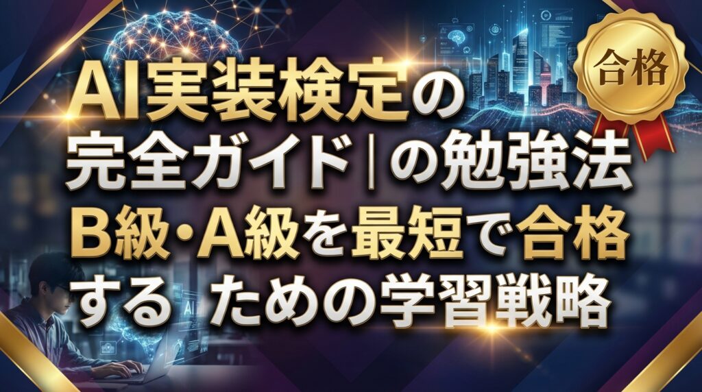 AI実装検定の勉強法完全ガイド｜B級・A級を最短で合格するための学習戦略