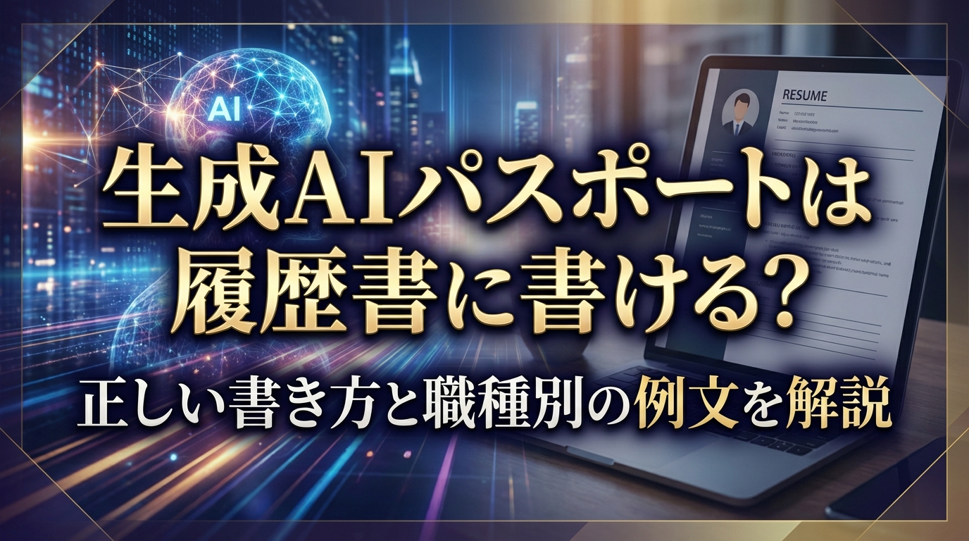 生成AIパスポートは履歴書に書ける？正しい書き方と職種別の例文を解説