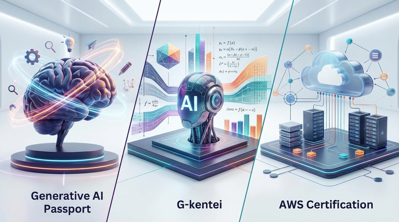 生成AIパスポート vs G検定 vs AWS認定を比較【どれを取るべき？】