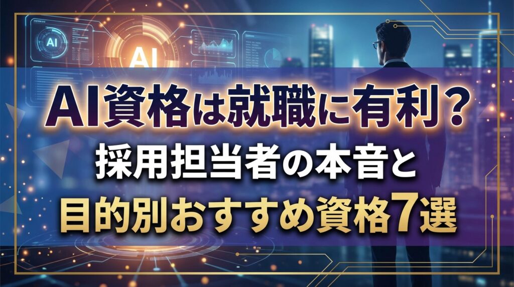 AI資格は就職に有利？採用担当者の本音と目的別おすすめ資格7選