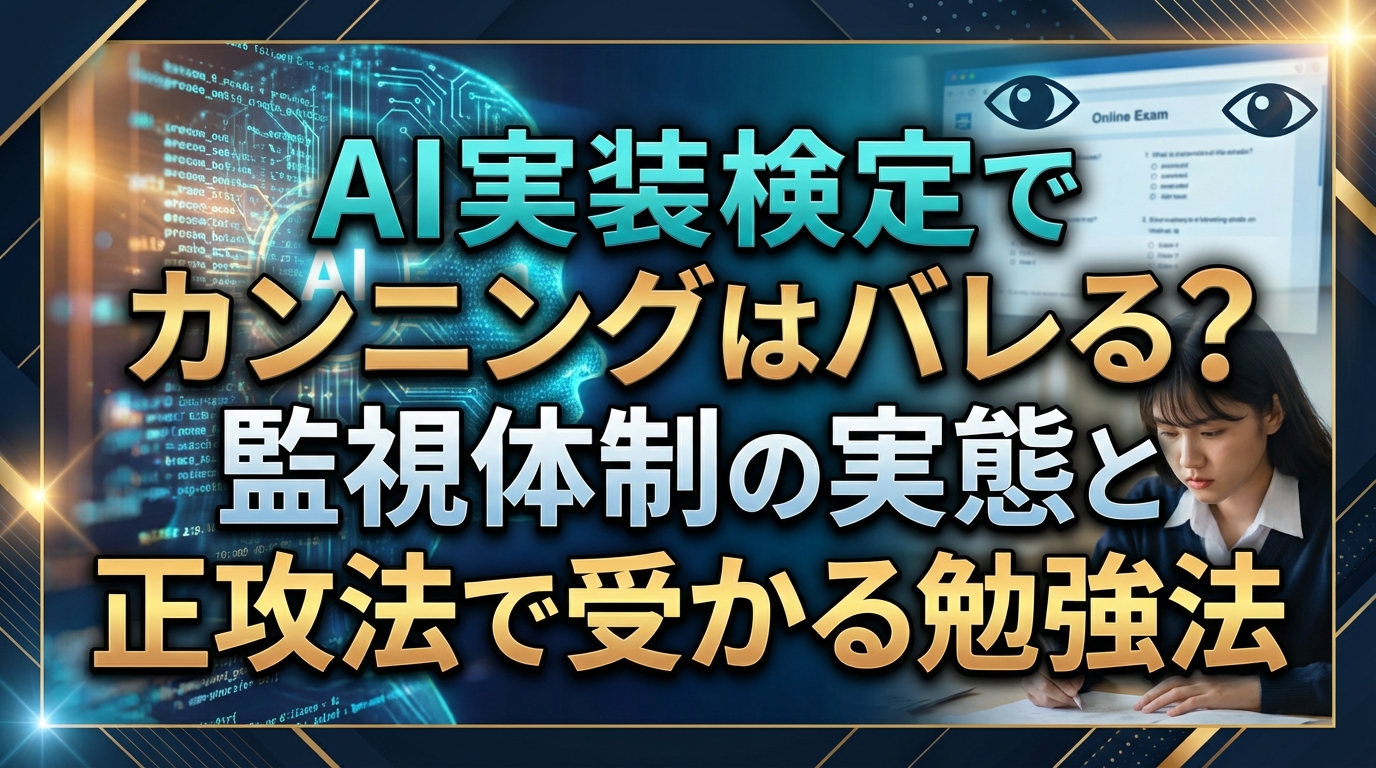 AI実装検定でカンニングはバレる？監視体制の実態と正攻法で受かる勉強法