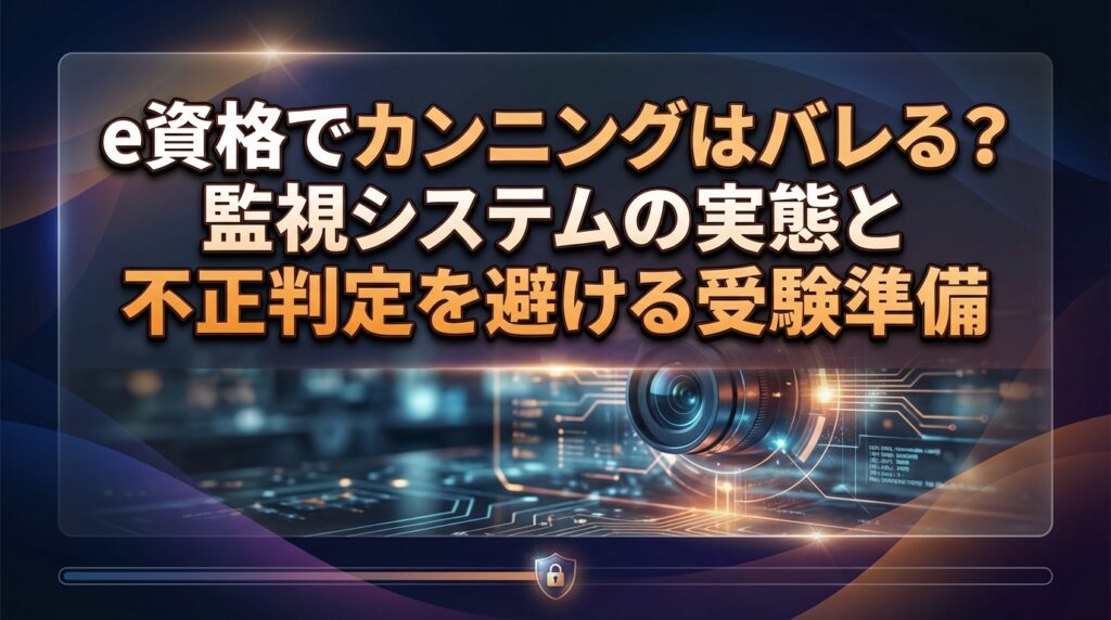 e資格でカンニングはバレる？監視システムの実態と不正判定を避ける受験準備