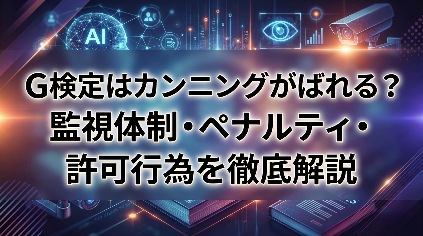 G検定はカンニングがばれる？監視体制・ペナルティ・許可行為を徹底解説