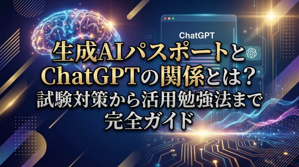 生成AIパスポートとChatGPTの関係とは？試験対策から活用勉強法まで完全ガイド