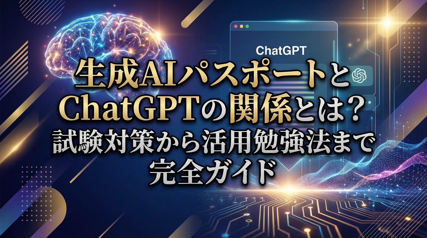 生成AIパスポートとChatGPTの関係とは？試験対策から活用勉強法まで完全ガイド