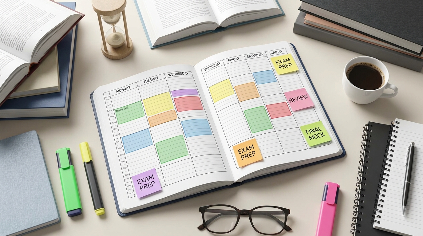 試験直前1週間の学習スケジュール例