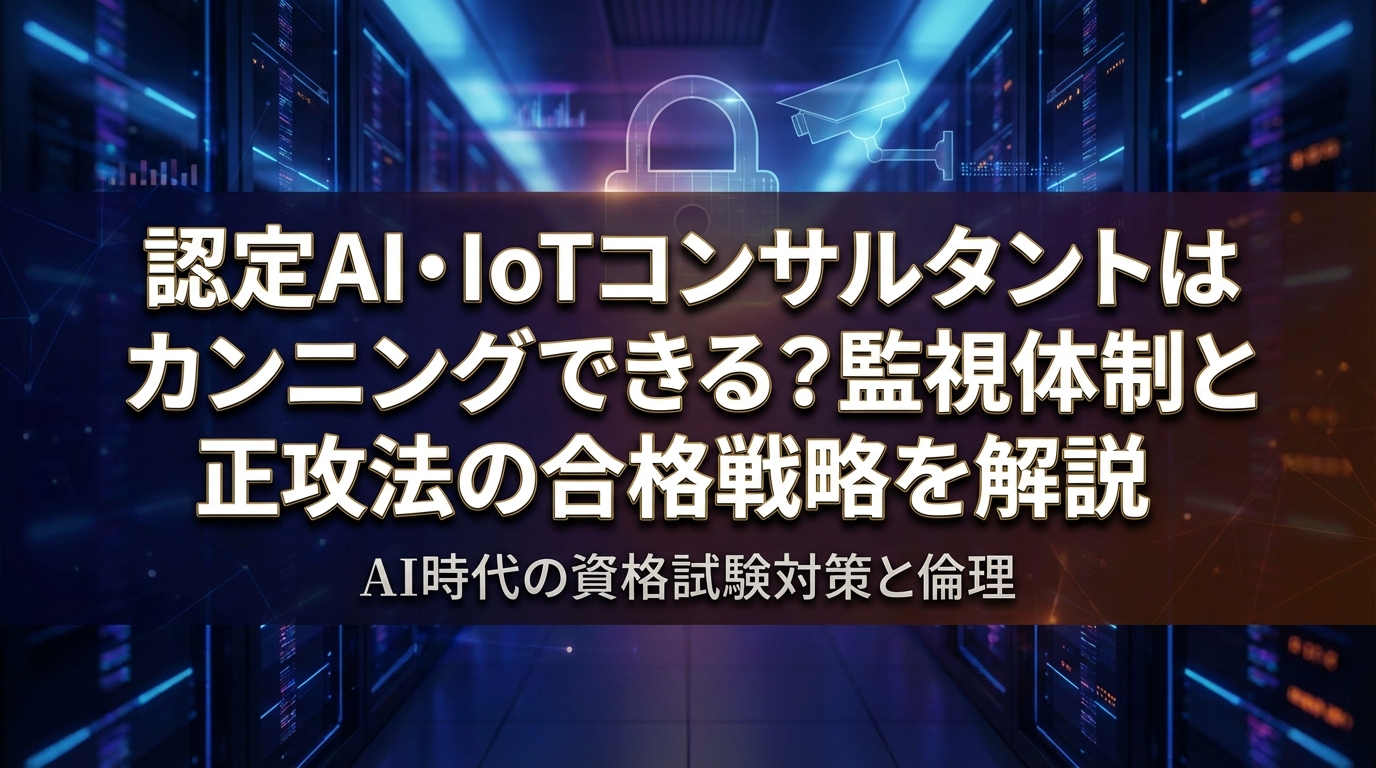 認定AI・IoTコンサルタントはカンニングできる？監視体制と正攻法の合格戦略を解説