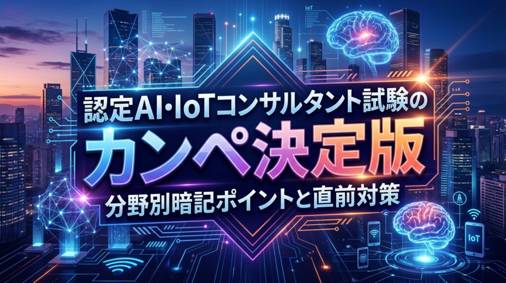 認定AI・IoTコンサルタント試験のカンペ決定版｜分野別暗記ポイントと直前対策
