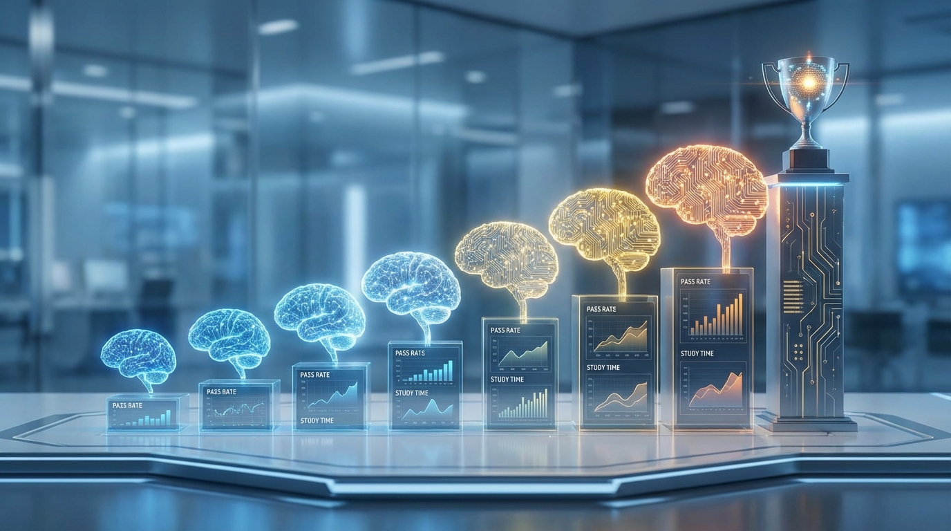 AI関連資格の難易度ランキング【合格率・学習時間で比較】