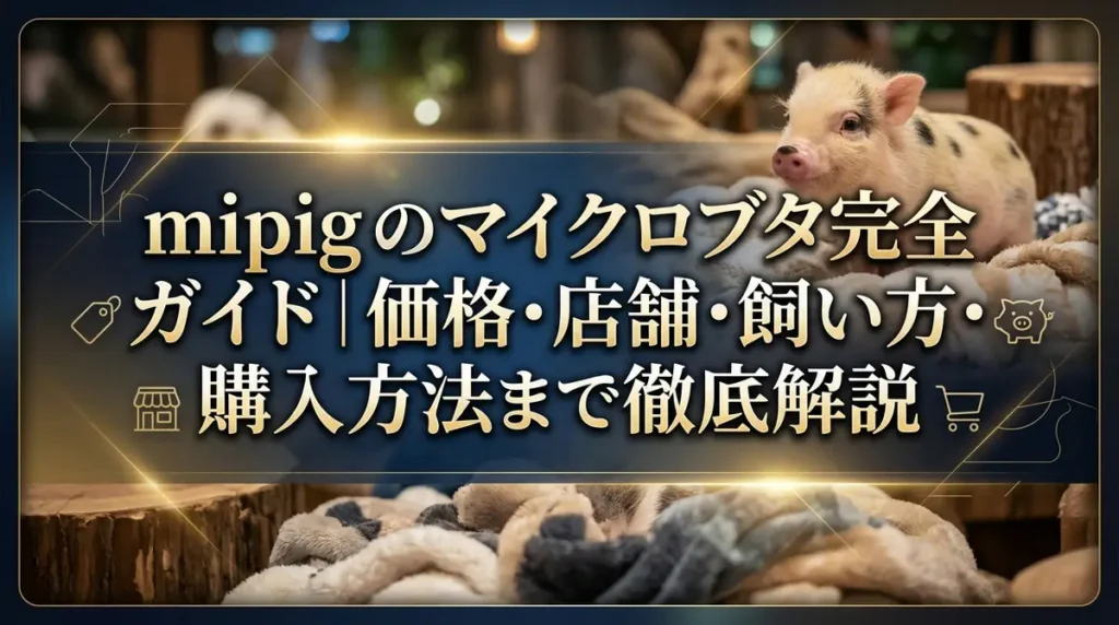 mipigのマイクロブタ完全ガイド｜価格・店舗・飼い方・購入方法まで徹底解説